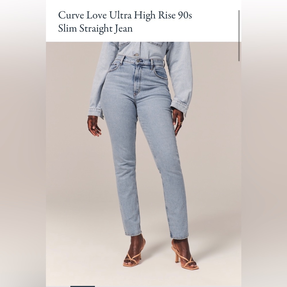 Abercrombie Curve love ultra high rise 90s straight jeans